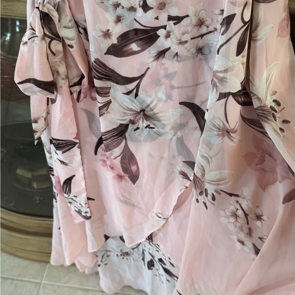 Eliza J Pink Floral High Low Dress - Picture 1 of 3